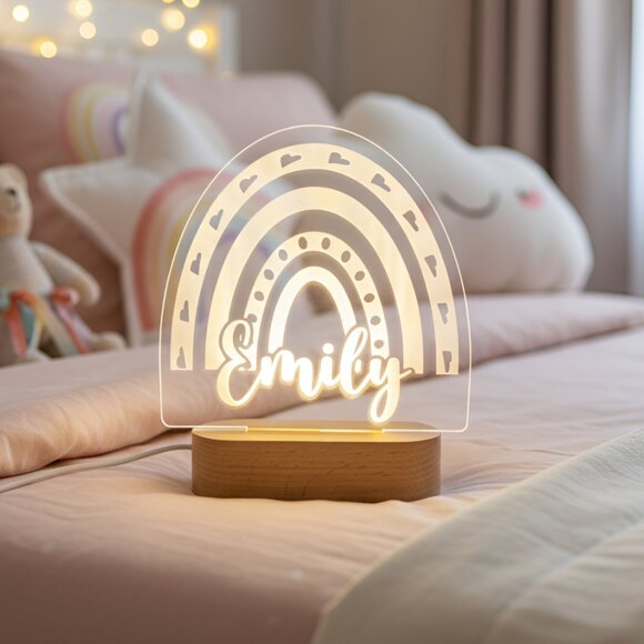 Boho Rainbow Custom Name Light | Personalized LED Cloud Sign | Kids Gift - Picture 7 of 7